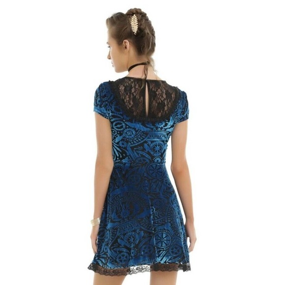Hot Topic Miss Peregrine's Home For Peculiar Children Burnout Velvet Dress Sz M - Picture 2 of 11